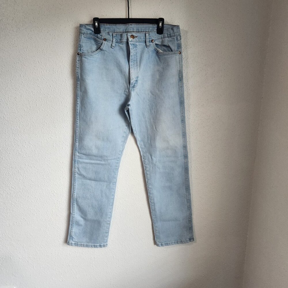 Wrangler Cowboy Cut Original Fit Active Flex Jeans 36 x 32 Light Wash #13MAFGH